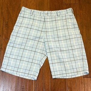 Men’s Nike Golf Dri-Fit Stretch Fabric Plaid‎ Golf Shorts 35 Waist